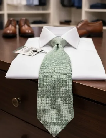 Cravata Zara, verde deschis Verde