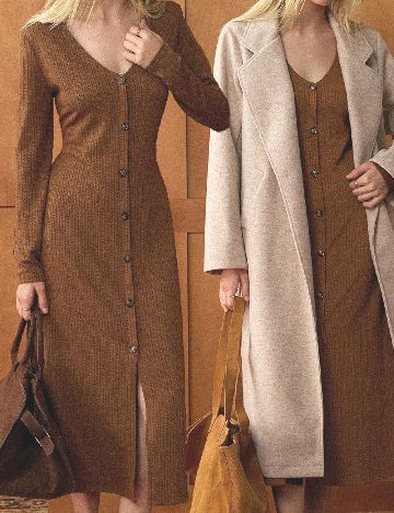 Rochie medie SHEIN, maro