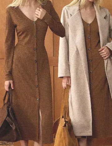 Rochie medie SHEIN, maro Maro