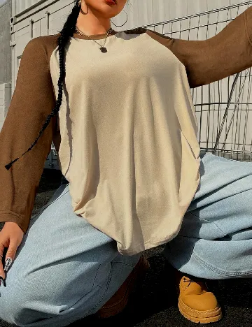 Bluza SHEIN CURVE, crem Crem