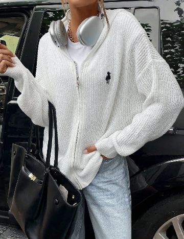 Hanorac Oversize SHEIN, alb