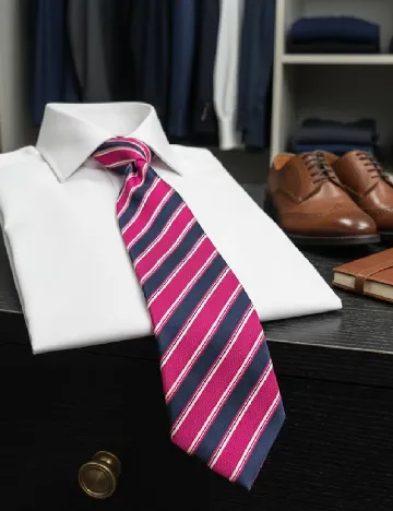 Cravata Zara, roz/albastru Roz