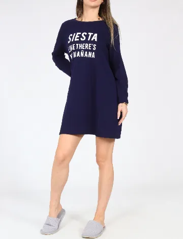 Rochie de noapte Oysho, albastru Albastru