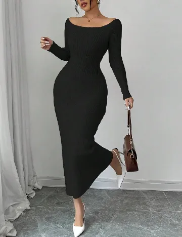 Rochie lunga SHEIN, negru Negru