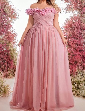 Rochie lunga SHEIN CURVE, roz