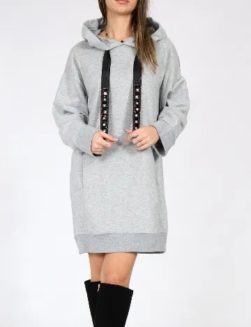 Rochie scurta Bershka, gri Gri