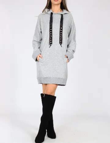 Rochie scurta Bershka, gri Gri