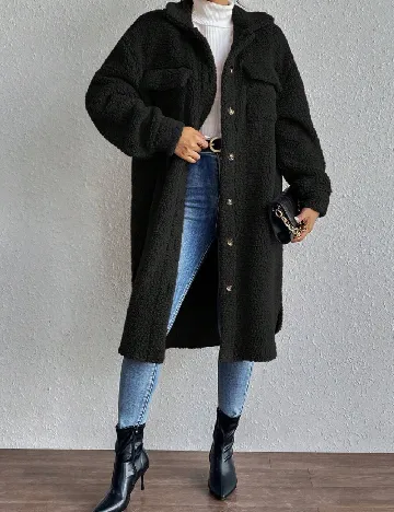 Palton SHEIN, negru Negru