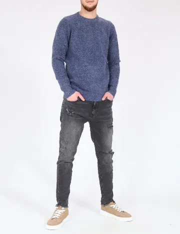 Pulover Pull&Bear, albastru Albastru