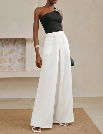 Pantaloni SHEIN, alb