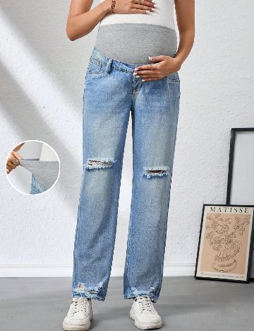 Blugi SHEIN Maternity, albastru