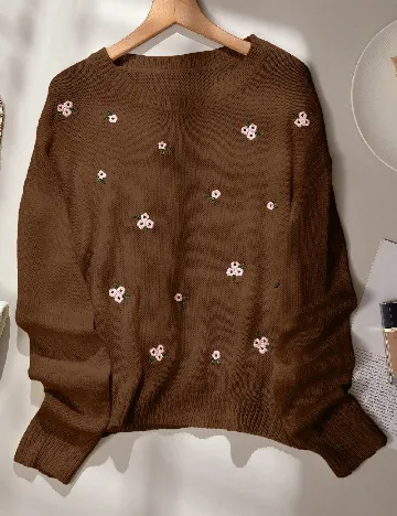 Pulover SHEIN, maro Maro