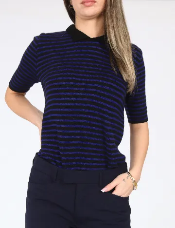 Bluza Zara, negru/albastru Albastru