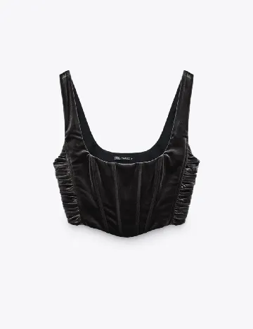 Top Zara, gri inchis Gri