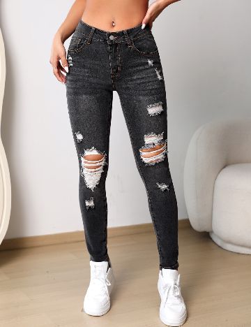 Blugi SHEIN, gri inchis