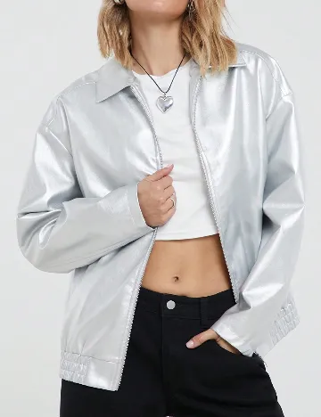 Jacheta SHEIN, argintiu Gri