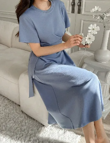 Rochie medie Dazy, albastru Albastru