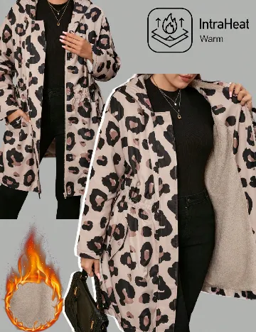 Geaca SHEIN CURVE, animal print Animal print