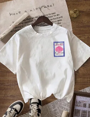 Tricou SHEIN, ecru Alb