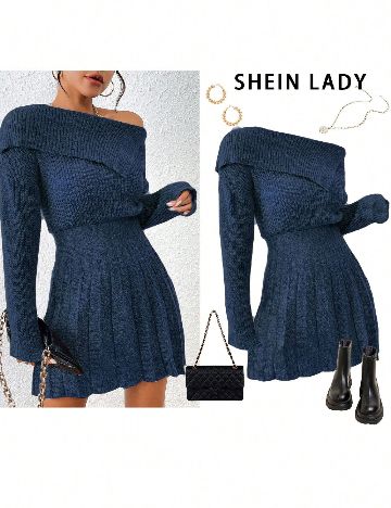 Rochie scurta SHEIN, albastru