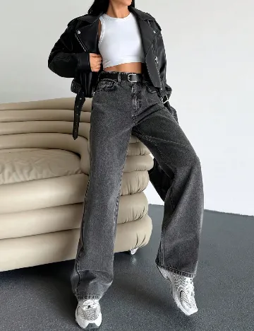 Blugi SHEIN, gri inchis Gri