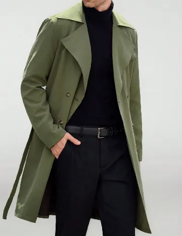 Trench SHEIN, verde Verde