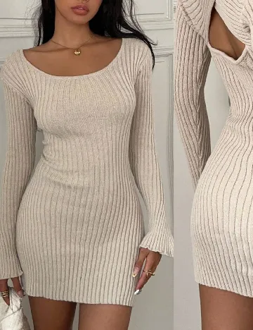 Rochie scurta SHEIN, bej Crem