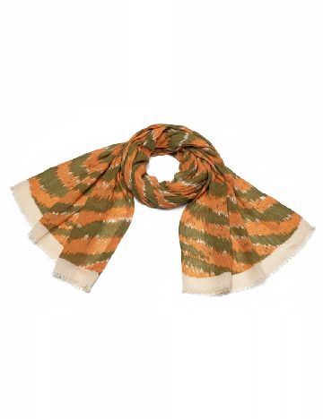 Esarfa Zara, portocaliu/verde
