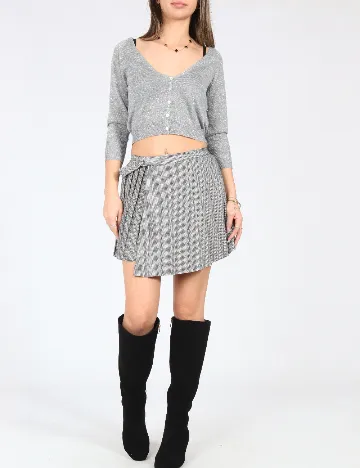 Fusta Zara, alb/negru Negru