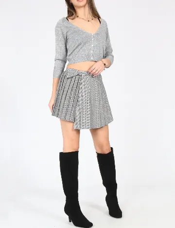 Fusta Zara, alb/negru Negru