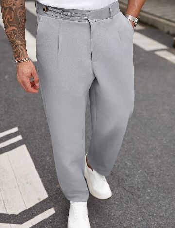 Pantaloni SHEIN Plus Size Men, gri