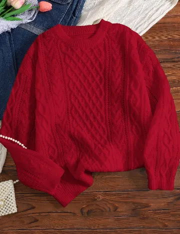 Pulover Shein Kids, rosu Rosu