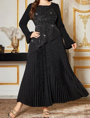 Rochie lunga SHEIN CURVE, negru Negru