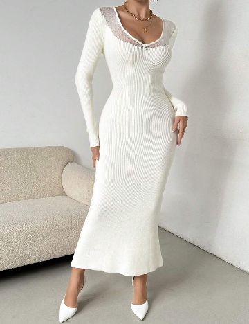 Rochie lunga SHEIN, alb