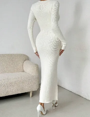 Rochie lunga SHEIN, alb Alb