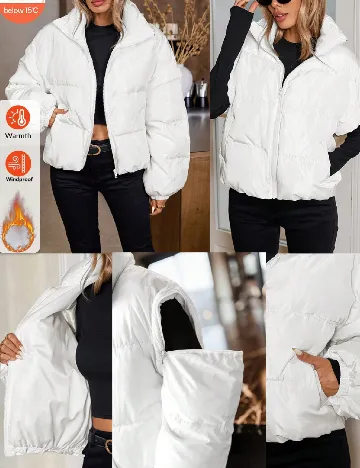 Geaca SHEIN, alb Alb