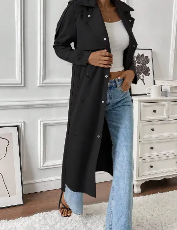 Trench SHEIN, negru Negru