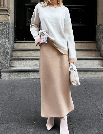 Compleu SHEIN, crem/maro Maro