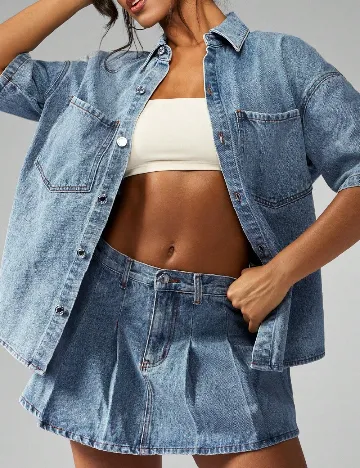 Jacheta Missguided, albastru Albastru