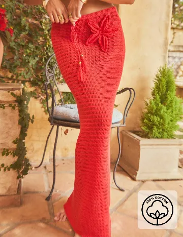 Fusta SHEIN, rosu Rosu