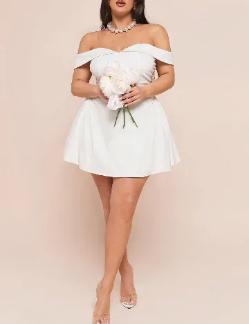 Rochie scurta SHEIN CURVE, alb Alb