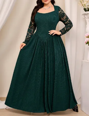 Rochie lunga SHEIN CURVE, verde Verde