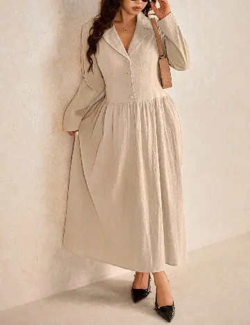 Rochie lunga SHEIN CURVE, crem Crem