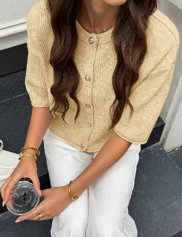 Cardigan SHEIN, crem Crem