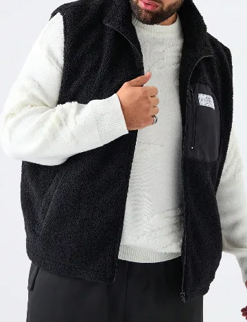 Vesta SHEIN Plus Size Men, negru Negru