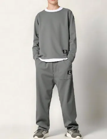 Compleu Shein Kids, gri Gri