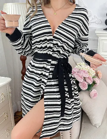 Halat SHEIN, alb/negru Alb