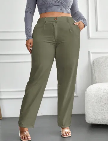 Blugi SHEIN CURVE, kaki Verde