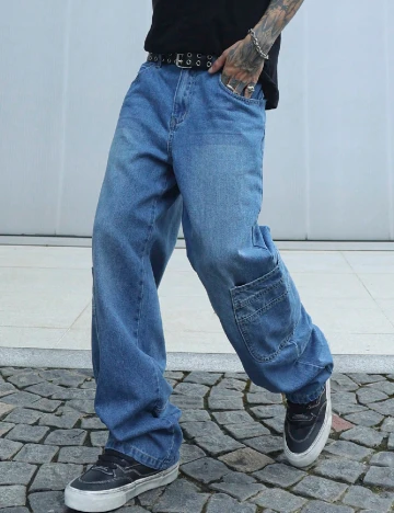 Blugi SHEIN, albastru Albastru