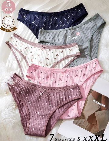 Set chiloti 5 perechi SHEIN, mix culori